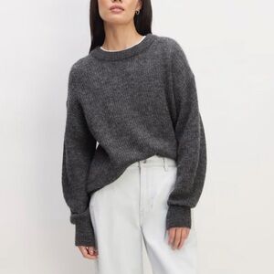 Everlane Cocoon Crew Alpaca Dark Charcoal S